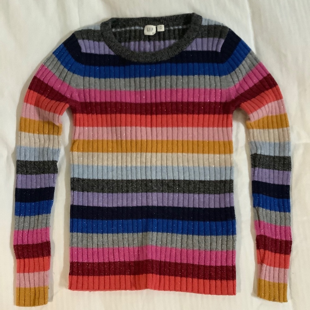 Sparkling striped warm sweater